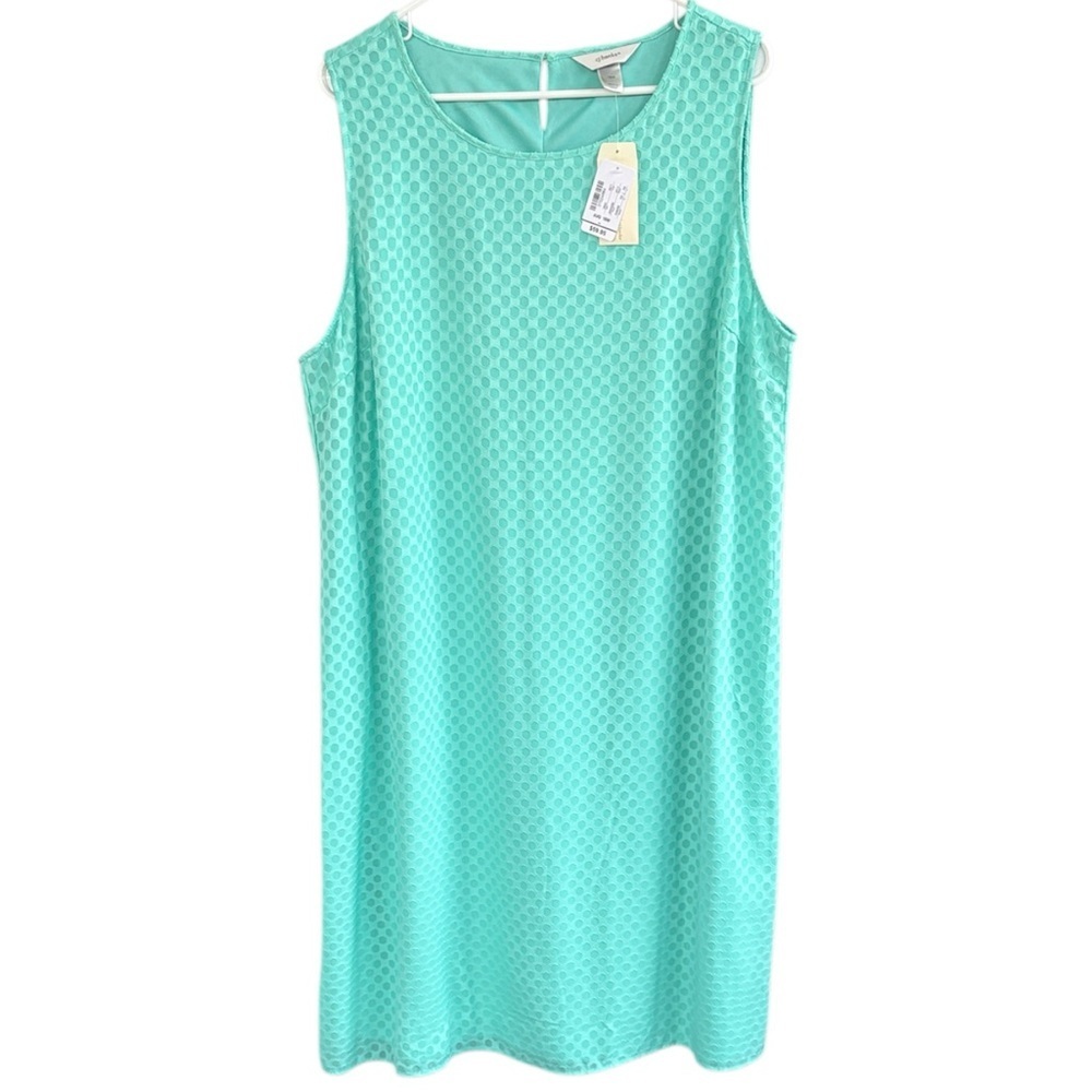 NWT CJ Banks Sleeveless Dress Aqua Size 18W